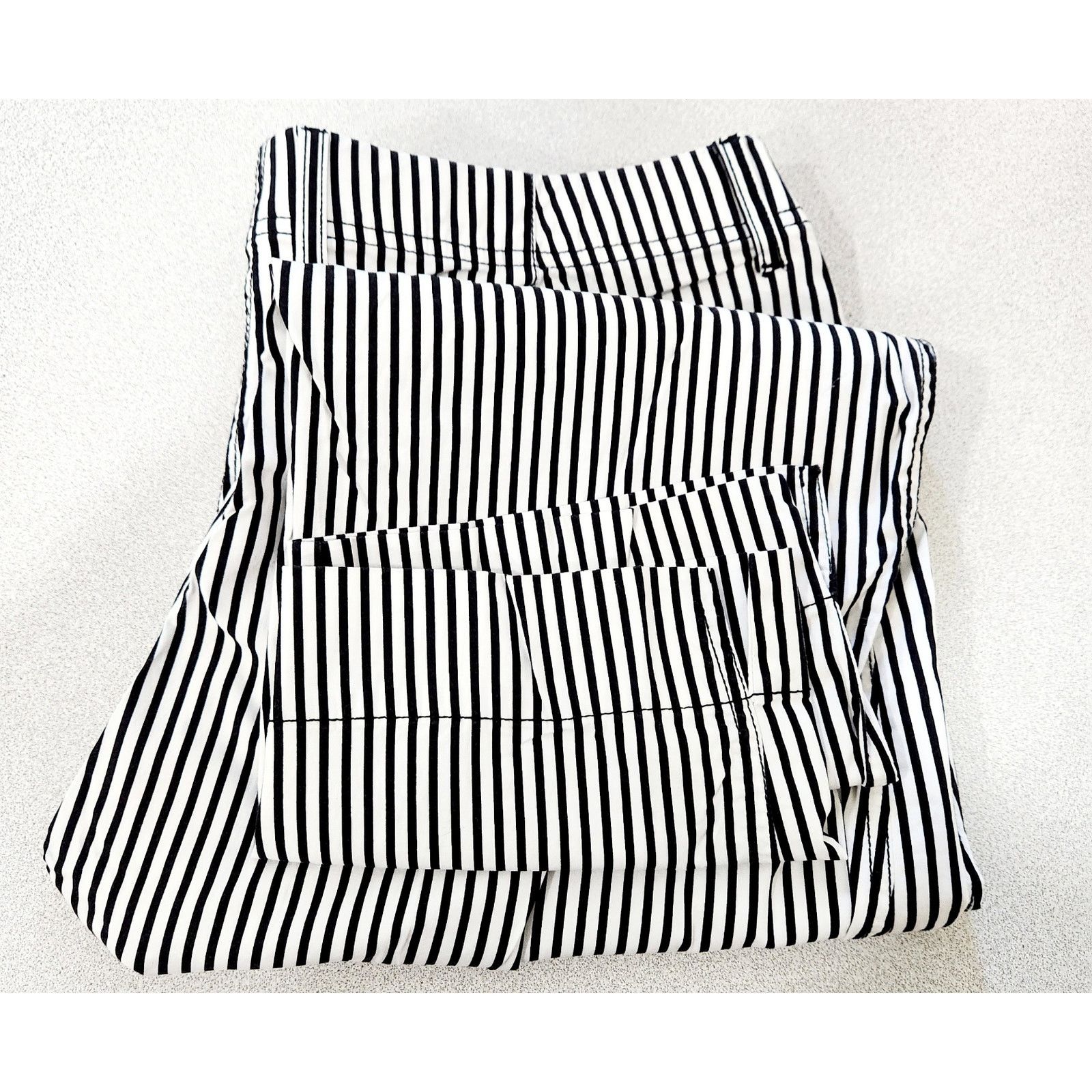 Other Chico's White Black Striped Ankle Length Pants 2 12 Soft Size 34" / US 12 / IT 48 - 5 Thumbnail