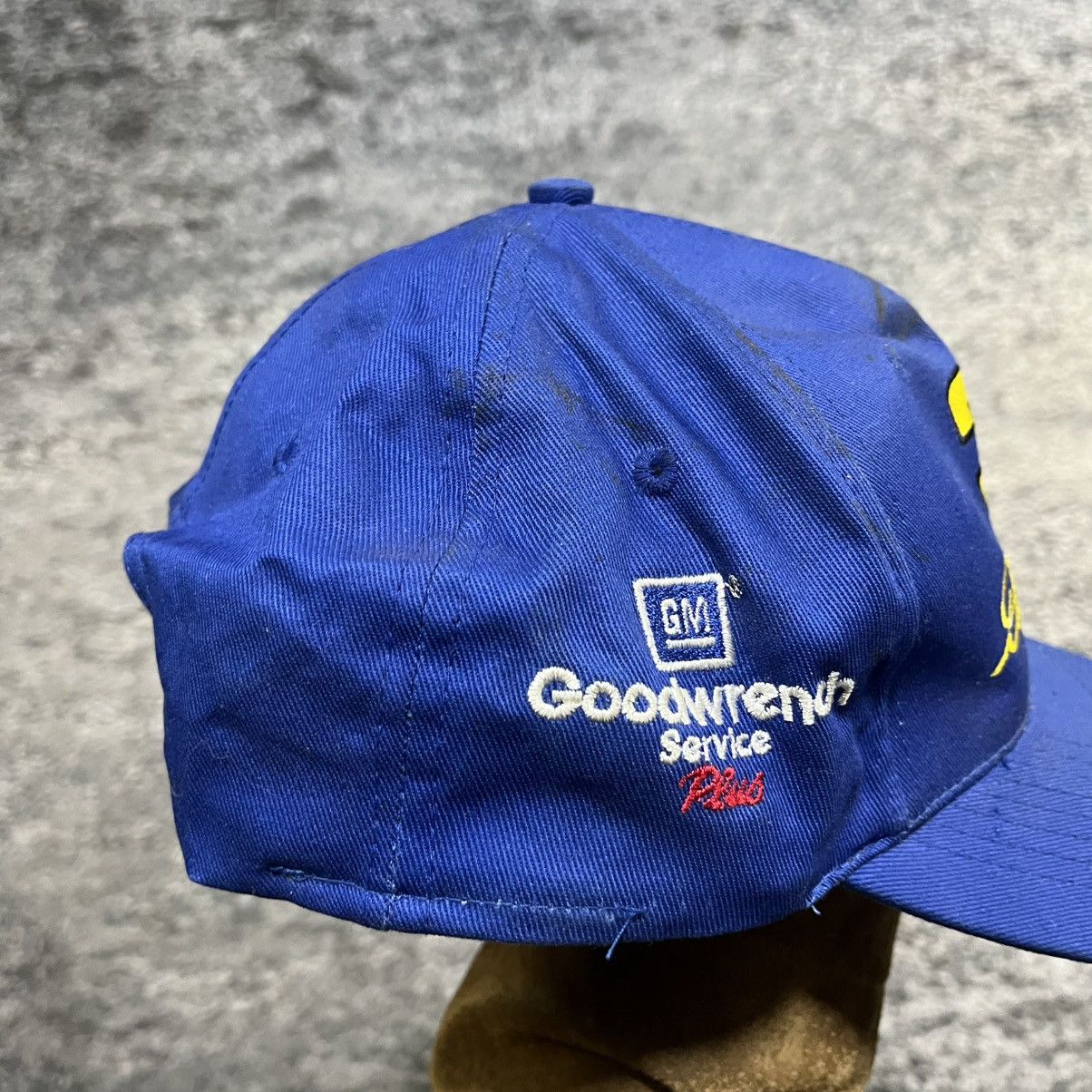 NASCAR Vintage 90s Dale Earnhardt Wrangler Blue NASCAR Snapback Hat Size ONE SIZE - 6 Thumbnail