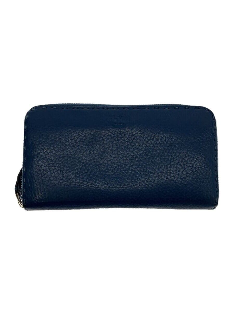 Fendi Fendi Leather Long Wallet Navy Size ONE SIZE - 1 Thumbnail