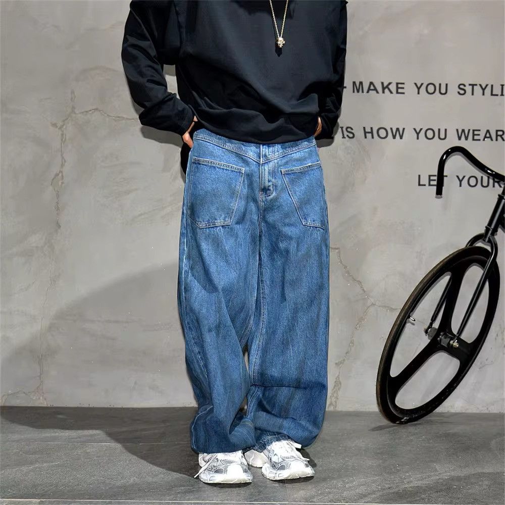 Designer × Jean Streetwear Designer Baggy Dirty Hip Hop Jeans Size US 28 / EU 44 - 1 Thumbnail