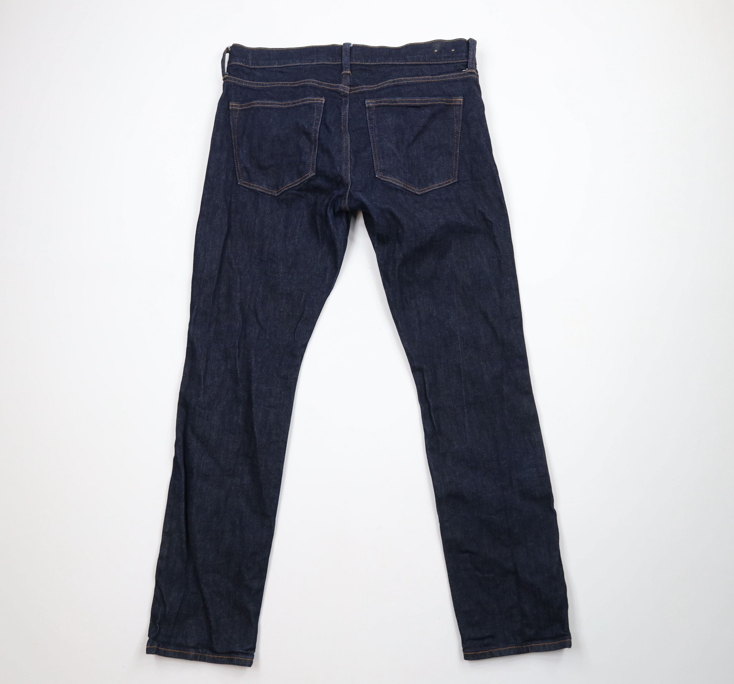 J.Crew × Vintage J Crew Skinny Leg Kurabo Japanese Denim Jeans Indigo Blue Size US 33 - 10 Thumbnail