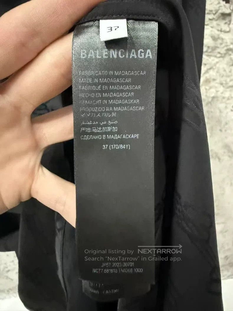 Balenciaga Balenciaga Silk Short Sleeve Shirt. Size US XS / EU 42 / 0 - 6 Thumbnail