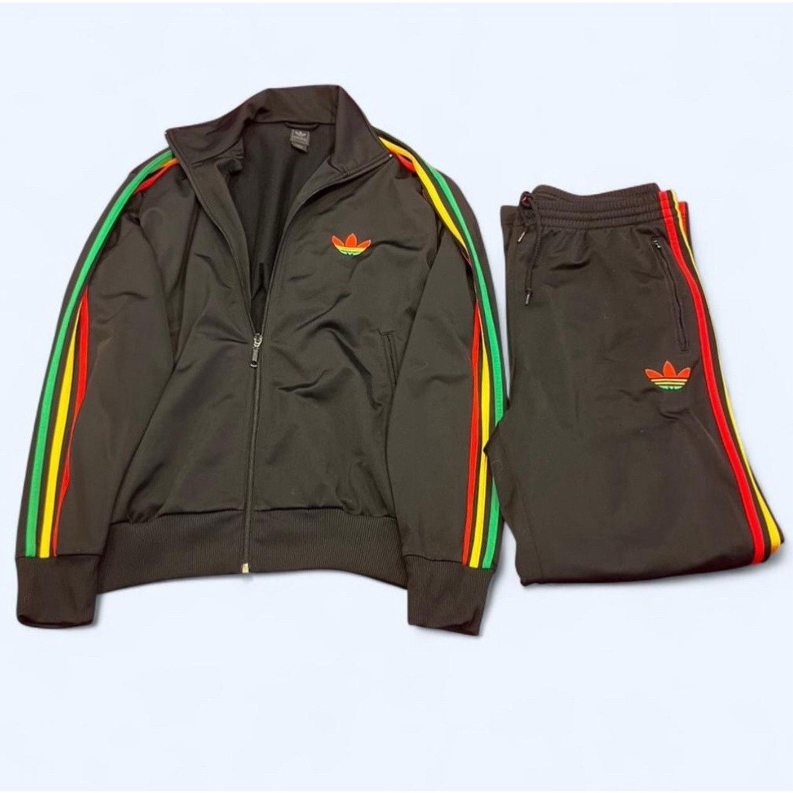 Adidas VTG 2007 Adidas Originals Rasta Firebird Tracksuit Men's L Size US L / EU 52-54 / 3 - 1 Thumbnail