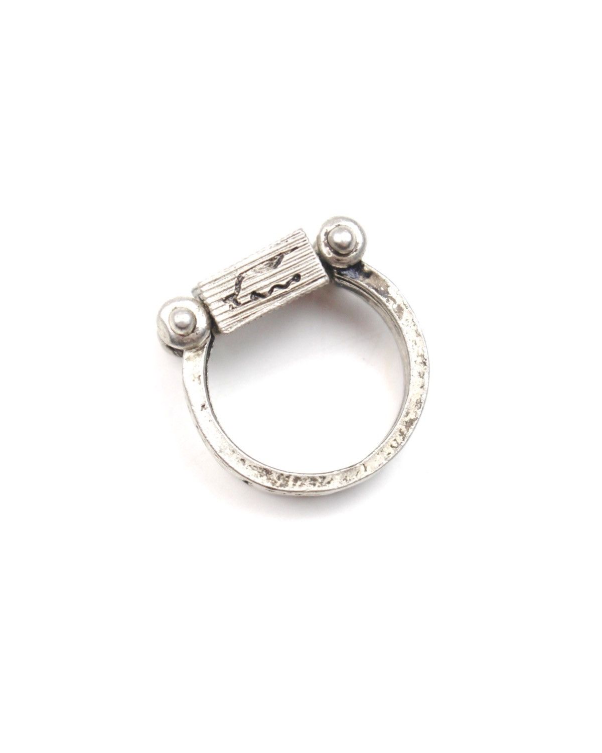 If Six Was Nine 1990S JAPANESE MADE GLYPHLOCK ROTATING SIGNET RING Size ONE SIZE - 6 Thumbnail