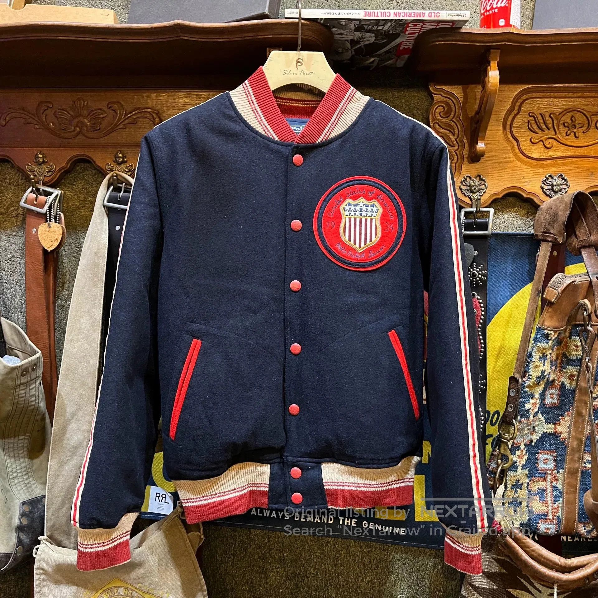 RRL Ralph Lauren Double RL Ralph Lauren Wool Baseball Jacket. Size US M / EU 48-50 / 2 - 1 Thumbnail
