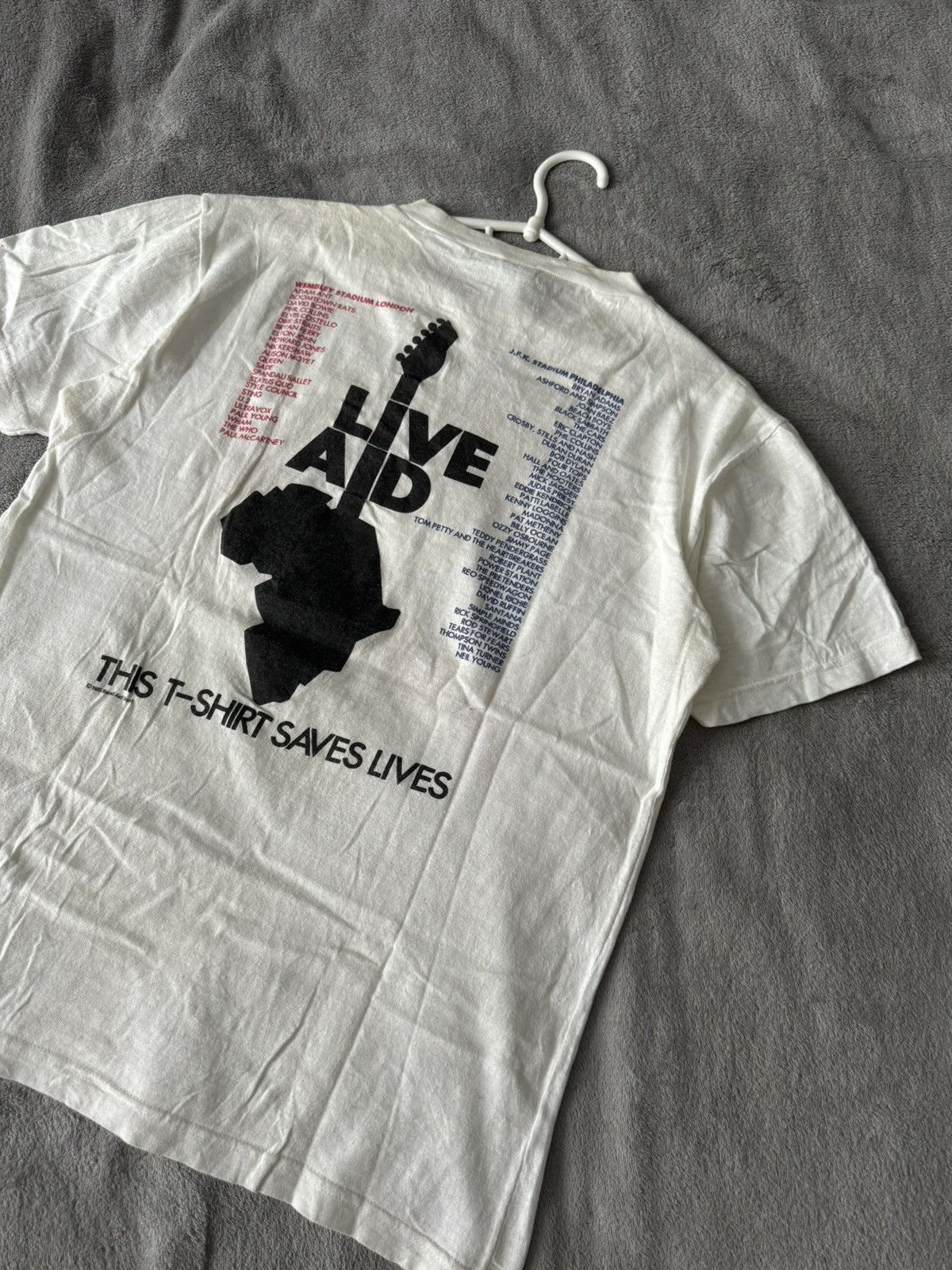 Band Tees × Vintage Vintage 1985 Live Aid Official Concert Tee Size US M / EU 48-50 / 2 - 9 Thumbnail