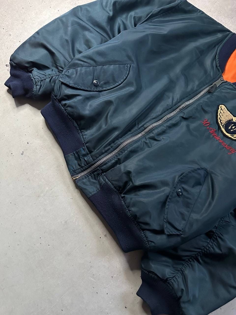 Other Vintage Wilker Industries MA-1 Bomber Jacket USA Patch Y2K Size US XL / EU 56 / 4 - 9 Thumbnail