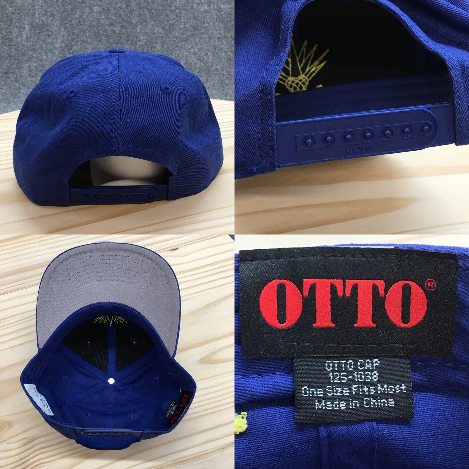 Vintage Otto Milagro Snapback Hat Mens Blue One Size Flat Brim Embroidered Logo Size ONE SIZE - 8 Thumbnail