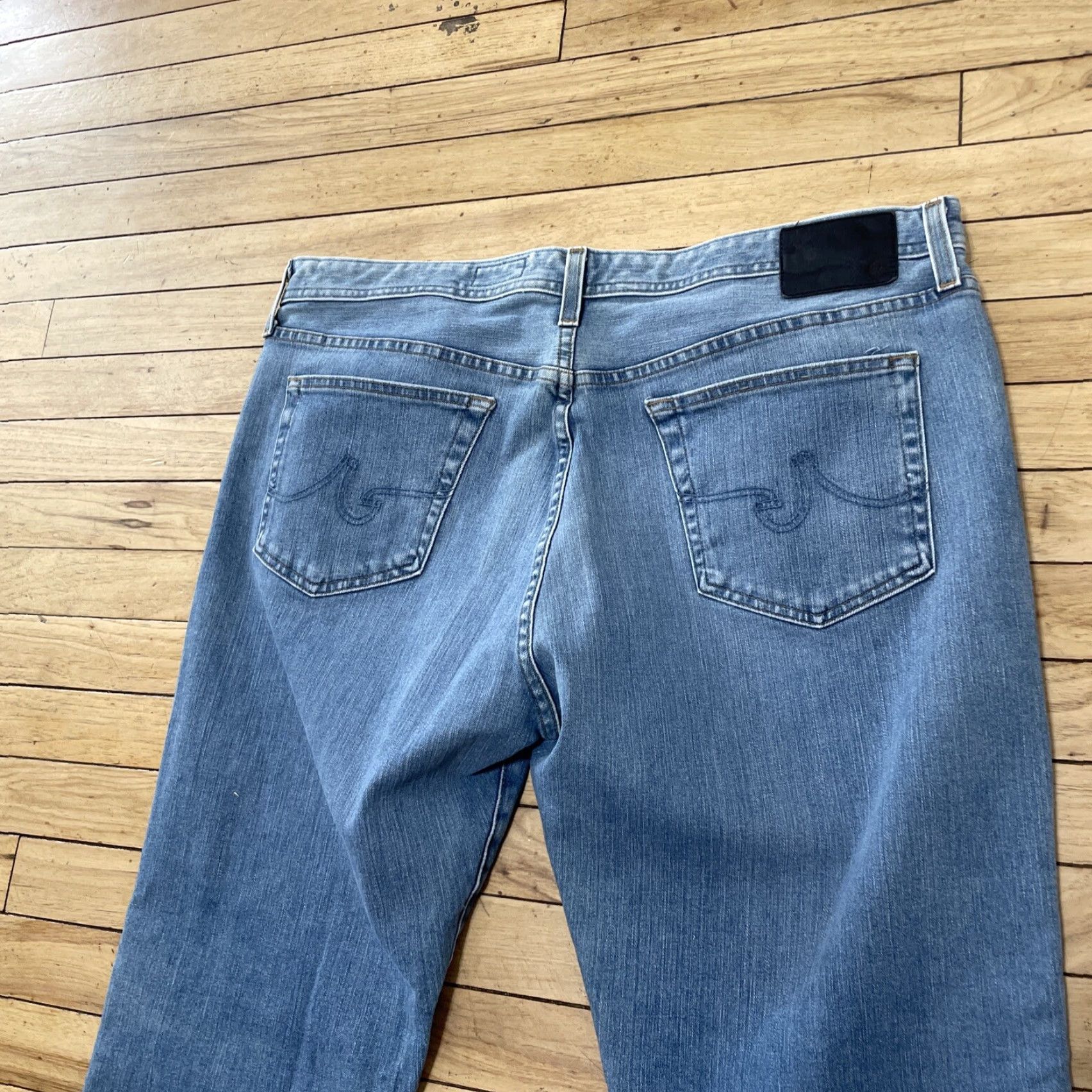 Denime AG Adriano Goldschmied Jeans The Everett Light Blue Grunge Stretch Denim Men 40x32 Regular 5-Pocket City Grunge USA Jeans Size US 40 / EU 56 - 4 Thumbnail