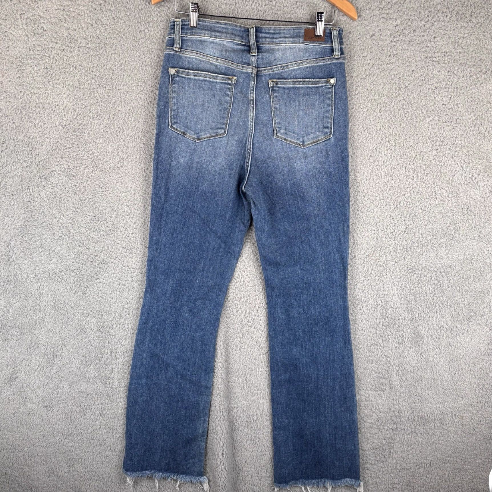 Vintage Judy Blue Jeans Womens 29 Bootcut Distressed Patched Stretch Denim Blue 5-Pocket JB82484MD Women’s Jeans Size 29" - 3 Thumbnail