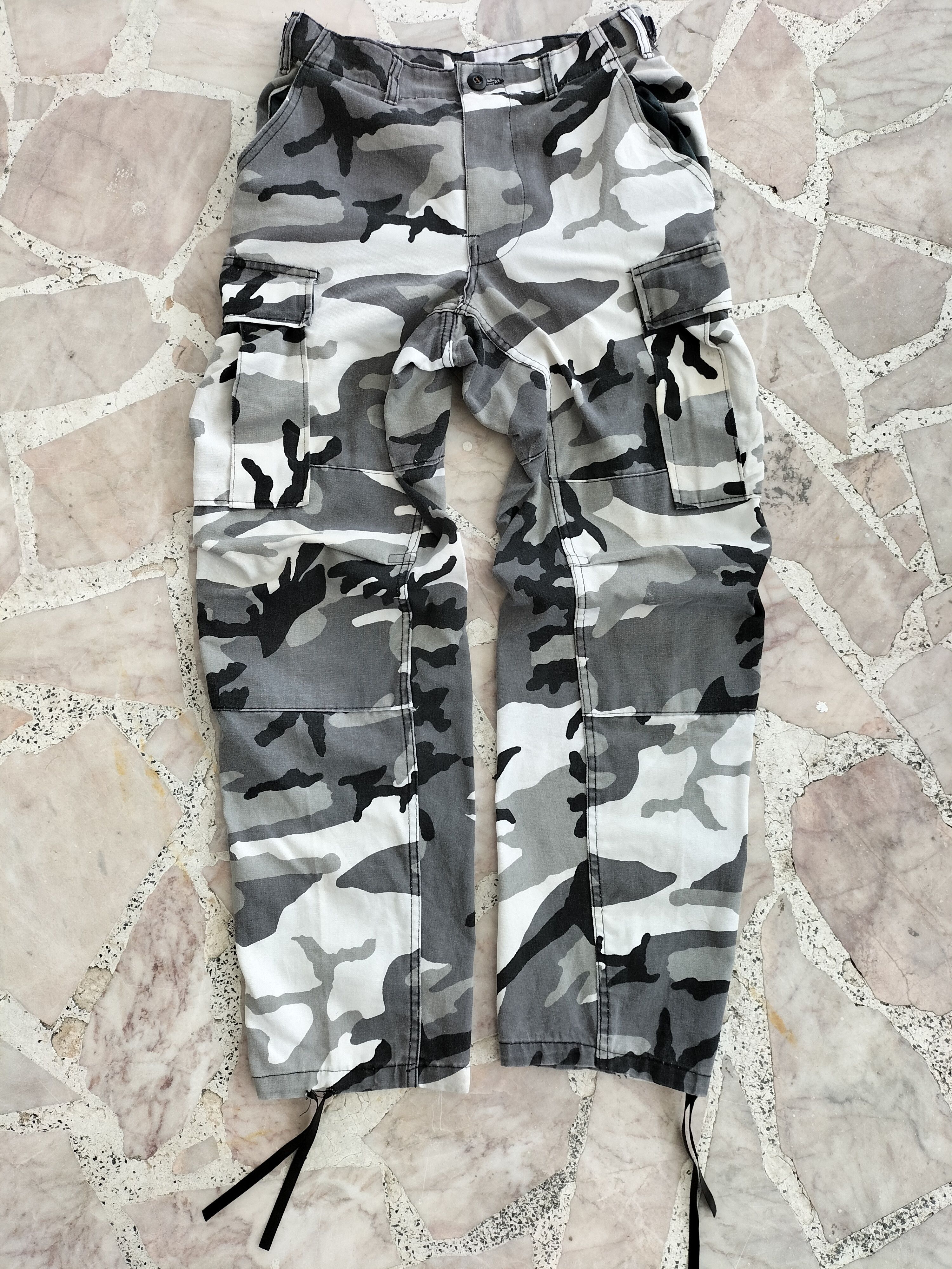 Vintage Nato Military White Camo Cargo Pants Button Fly Grailed