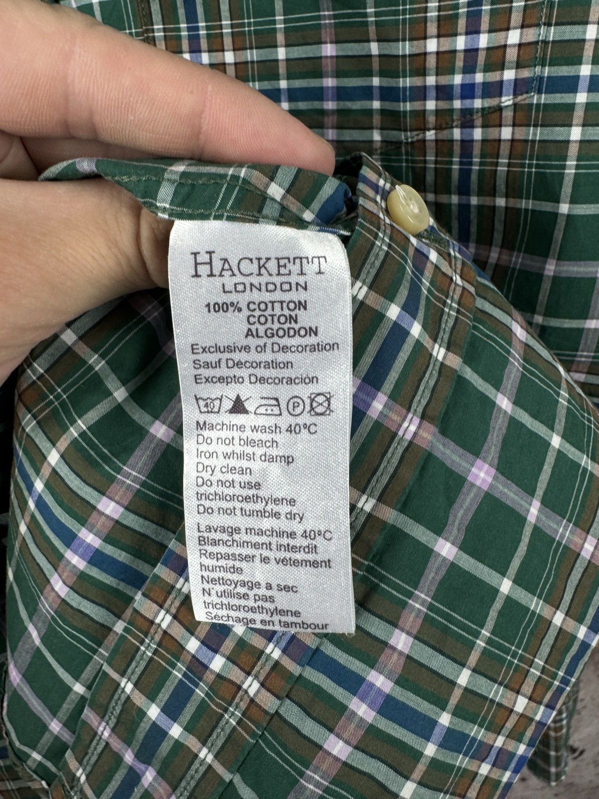 Barbour Men’s Hackett London Shirt Button Up Size Medium Size US M / EU 48-50 / 2 - 8 Thumbnail