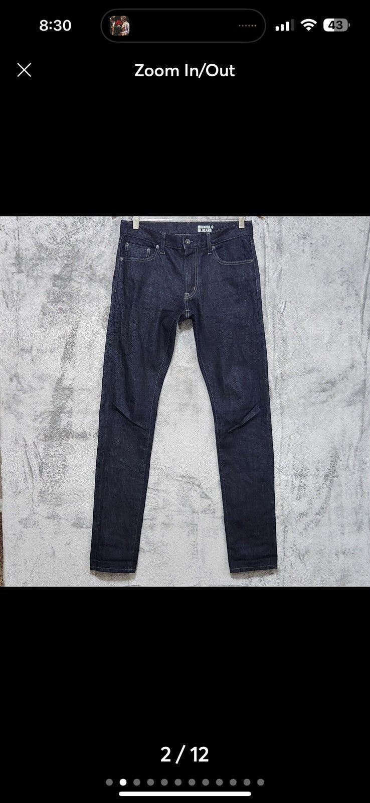 Uniqlo × Vintage Uniqlo Skinny Fit Red Line Selvedge Jeans – (Fits 32x33) Size US 32 / EU 48 - 2 Thumbnail