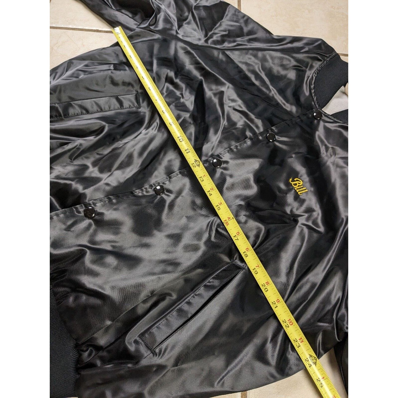 Other Vtg USA Racing Team Satin Bomber Snap Button Jacket Auburn Size US L / EU 52-54 / 3 - 9 Thumbnail