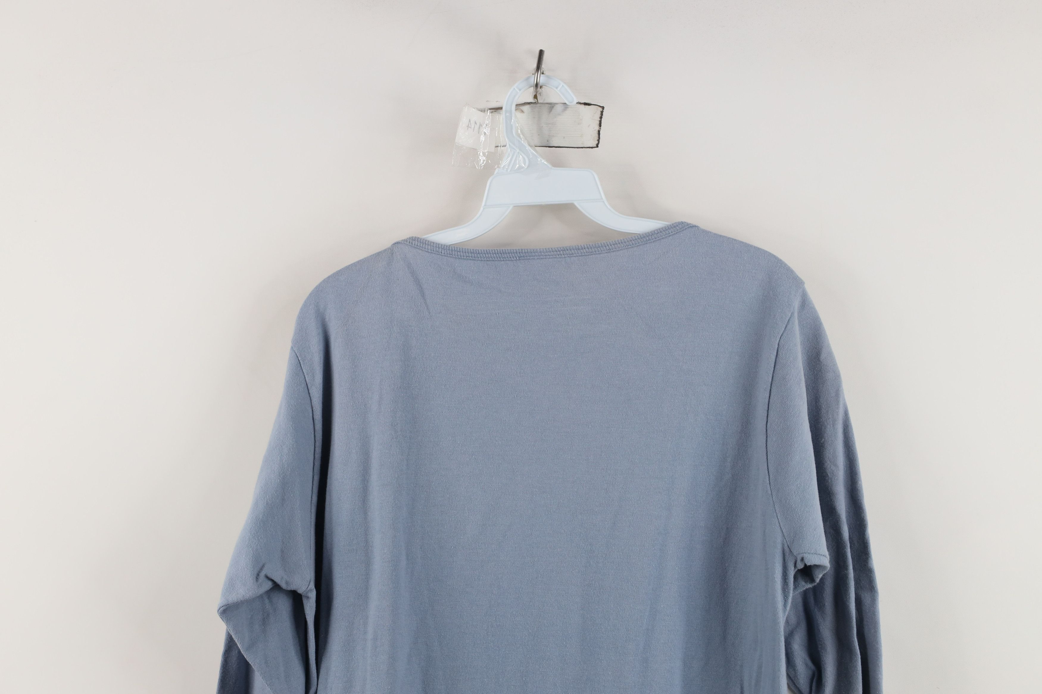 Vintage Vintage 90s Streetwear 3/4 Sleeve T-Shirt Blue Cotton USA Size L / US 10 / IT 46 - 10 Thumbnail