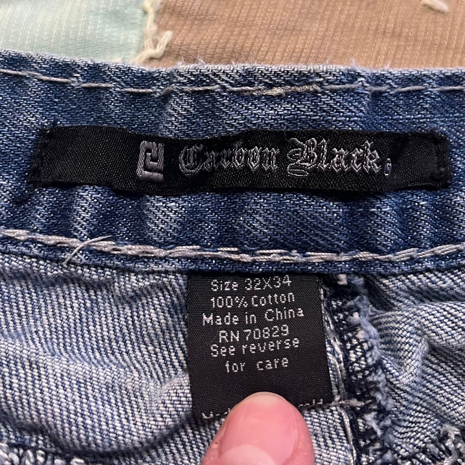 Carbon Black Carbon Black Baggy Wide Leg Acid Washed Blue Jeans 34Wx34L Size US 34 / EU 50 - 3 Thumbnail