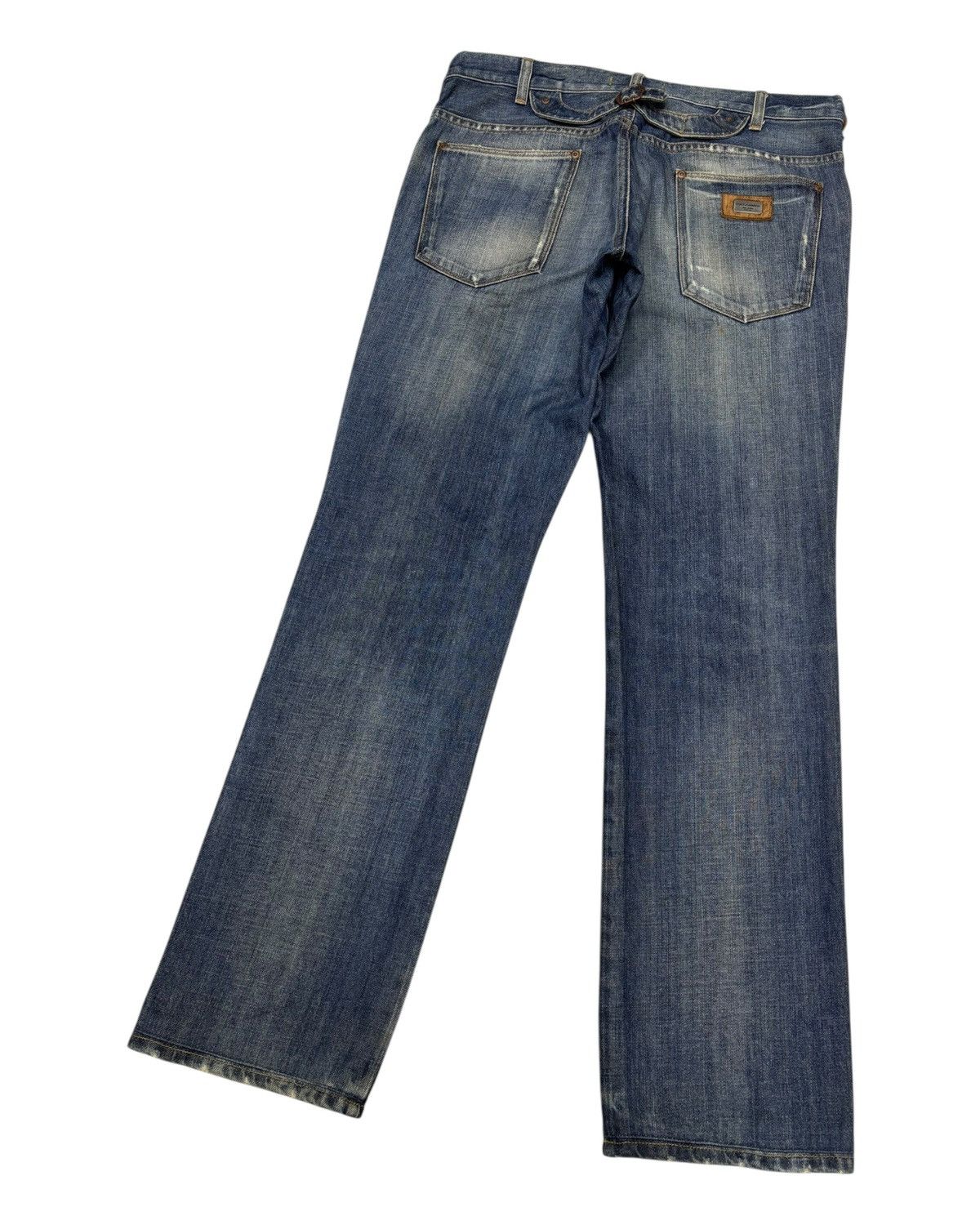 Dolce & Gabbana Dolce & Gabbana Distressed Straight Leg Denim Jeans Size US 33 - 6 Thumbnail
