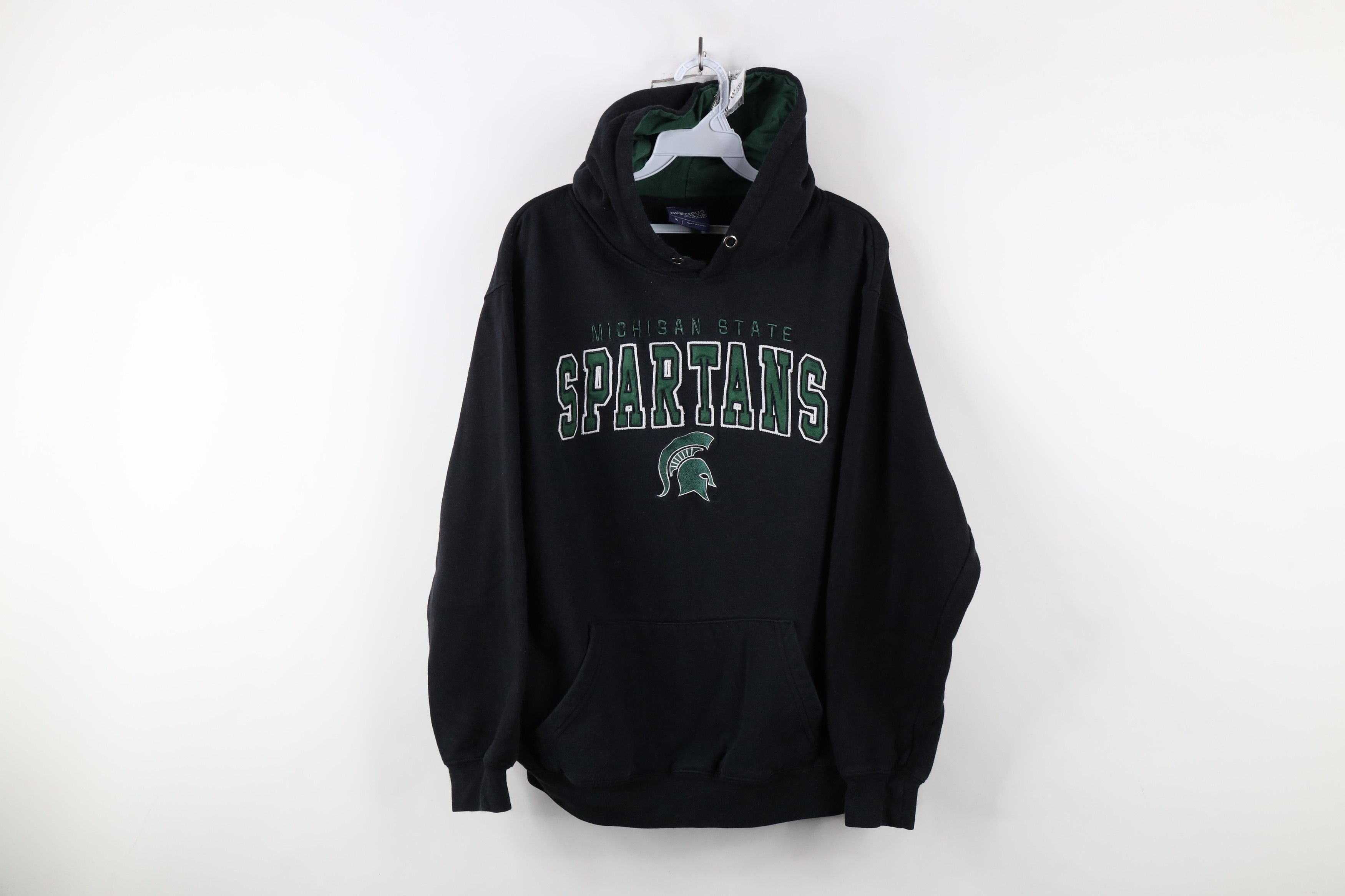 Vintage Vintage Michigan State University Hoodie Sweatshirt Black Size US L / EU 52-54 / 3 - 1 Thumbnail