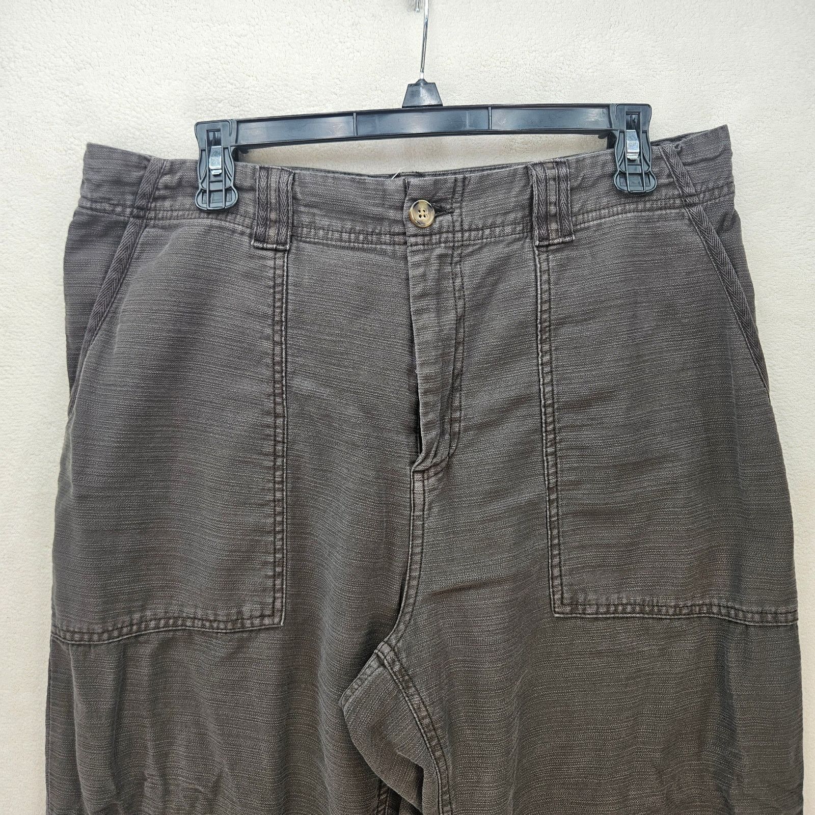 Lucky Brand LUCKY BRAND WOMEN'S 12 COTTEN BLEND DARK GRAY CARGO PANTS Size 34" / US 12 / IT 48 - 2 Thumbnail