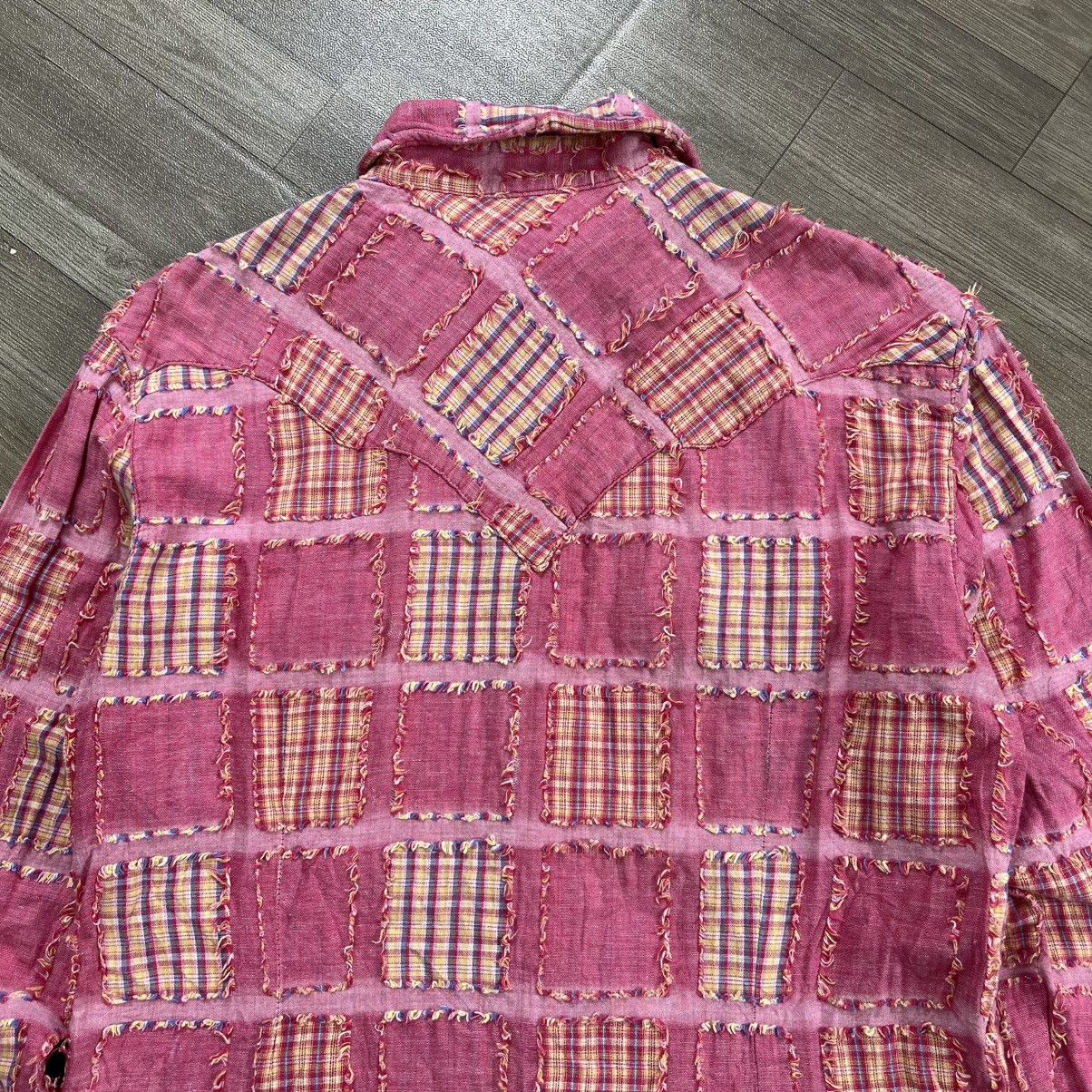 Beauty Beast 2000s Shinehill Patchwork Plaid Western Distressed Vtg Style Size US M / EU 48-50 / 2 - 13 Thumbnail