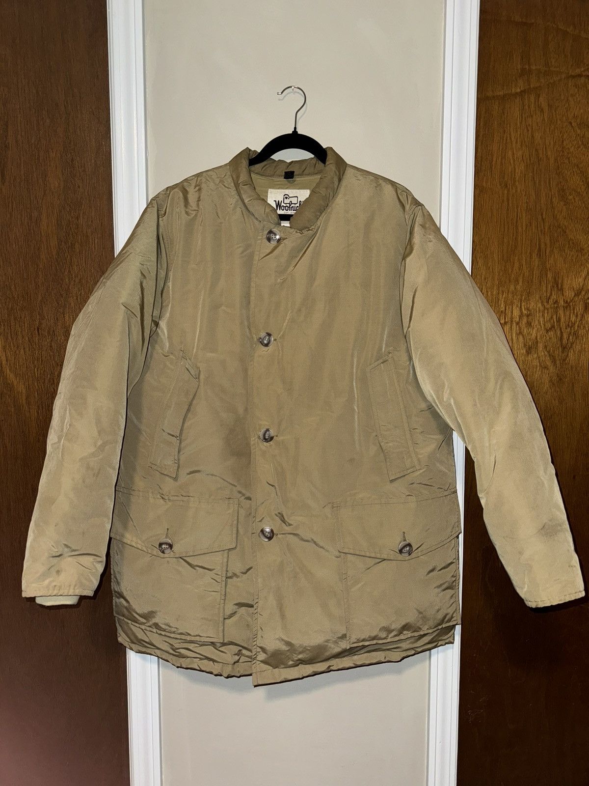 Woolrich Woolen Mills Vintage Woolrich Tan Goose Down Parka Jacket Size US L / EU 52-54 / 3 - 1 Thumbnail