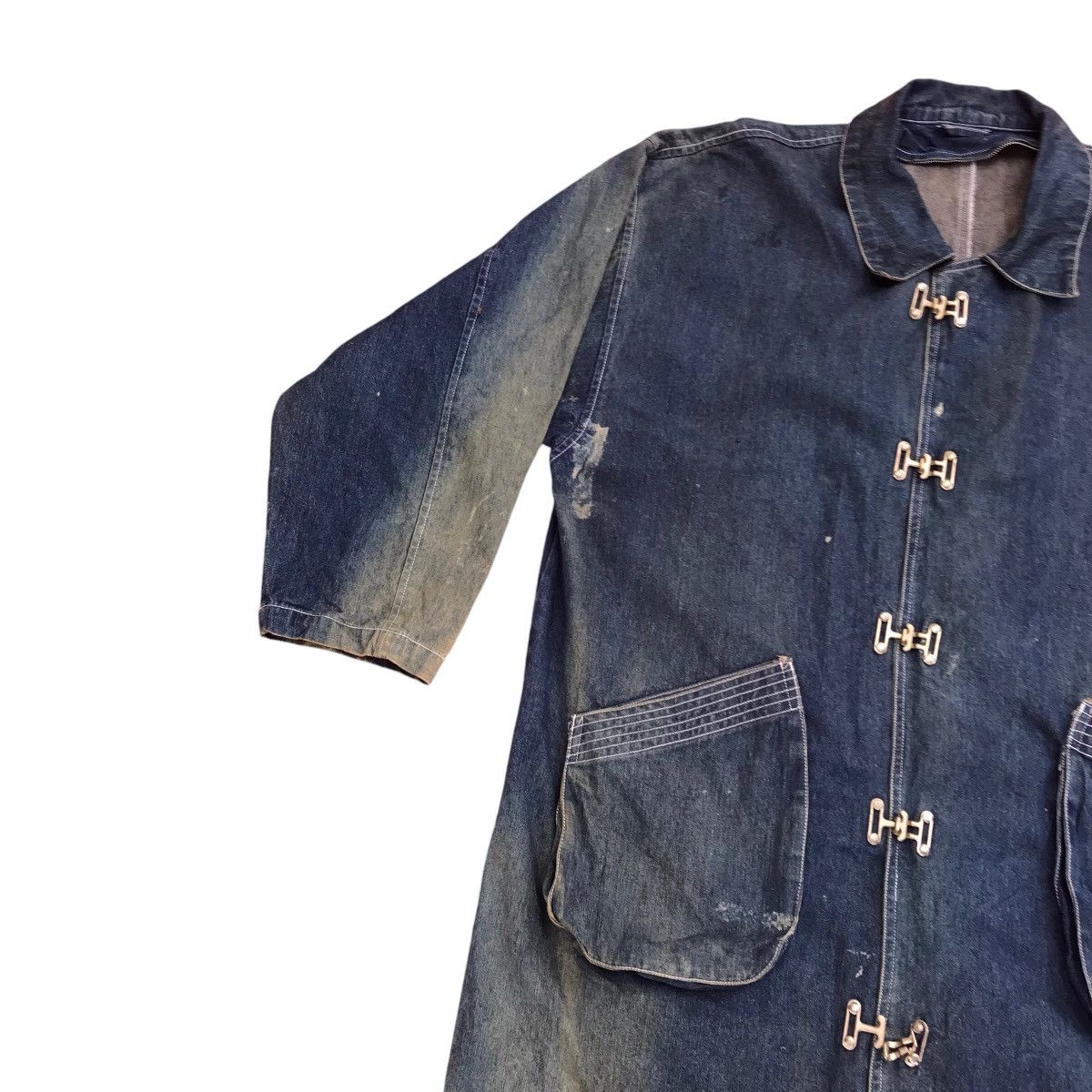 Blue Blue Japan VTG Indigo Inspired Kapital Long Jacket Sun Faded Parachute Size US XL / EU 56 / 4 - 4 Thumbnail