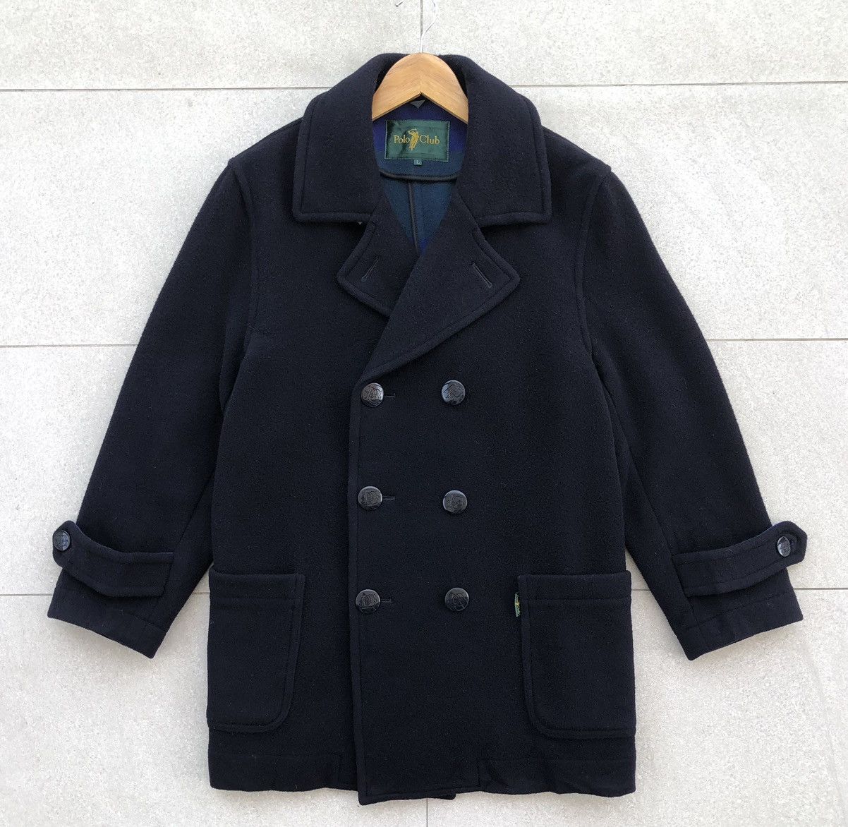 Beverly Hills Polo Club Vintage Polo Club Navy Blue Wool Peacoat Jacket Size US L / EU 52-54 / 3 - 5 Thumbnail