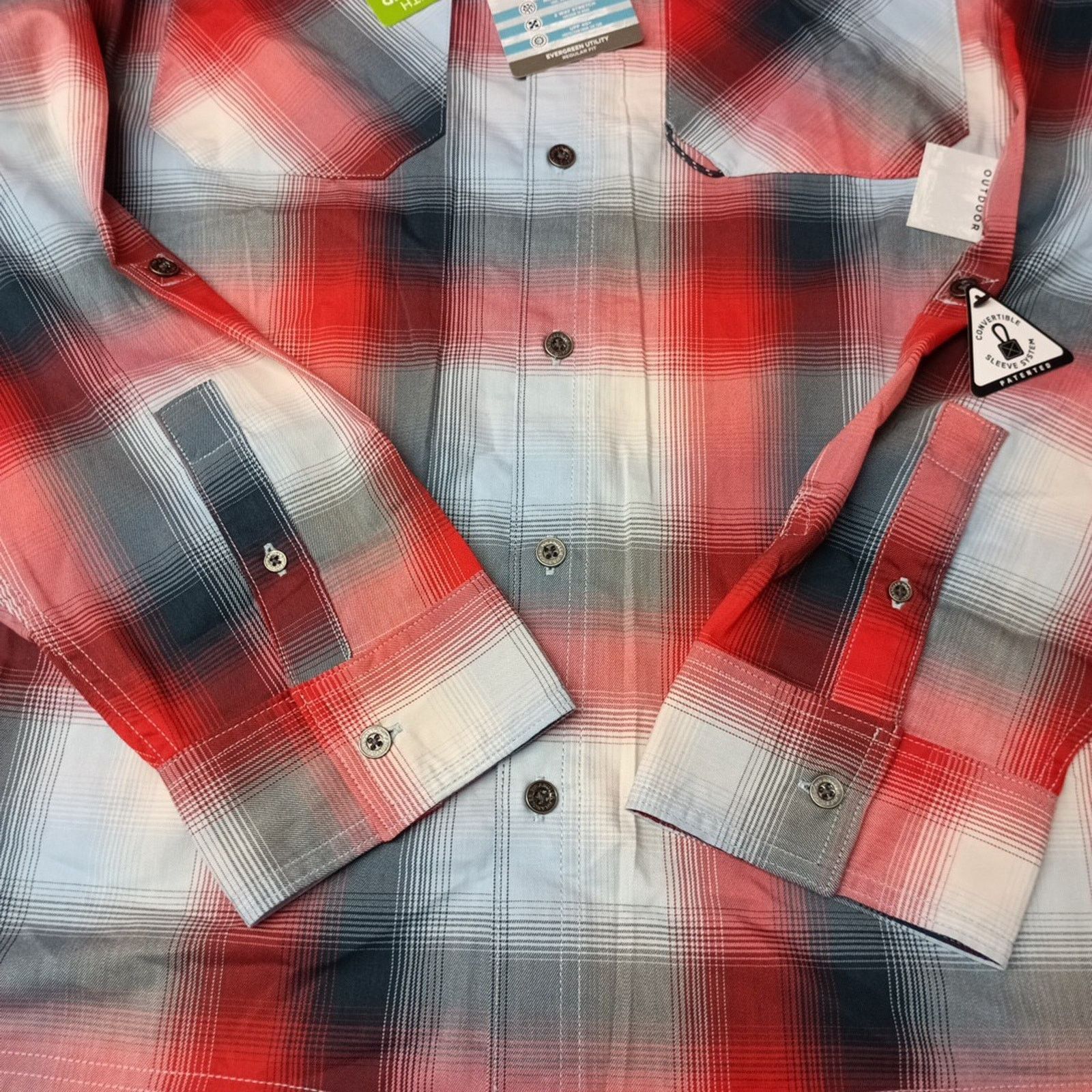 Wrangler Wrangler Shirt Men's 2XL Red Plaid Convertible Sleeves Size US XXL / EU 58 / 5 - 2 Thumbnail