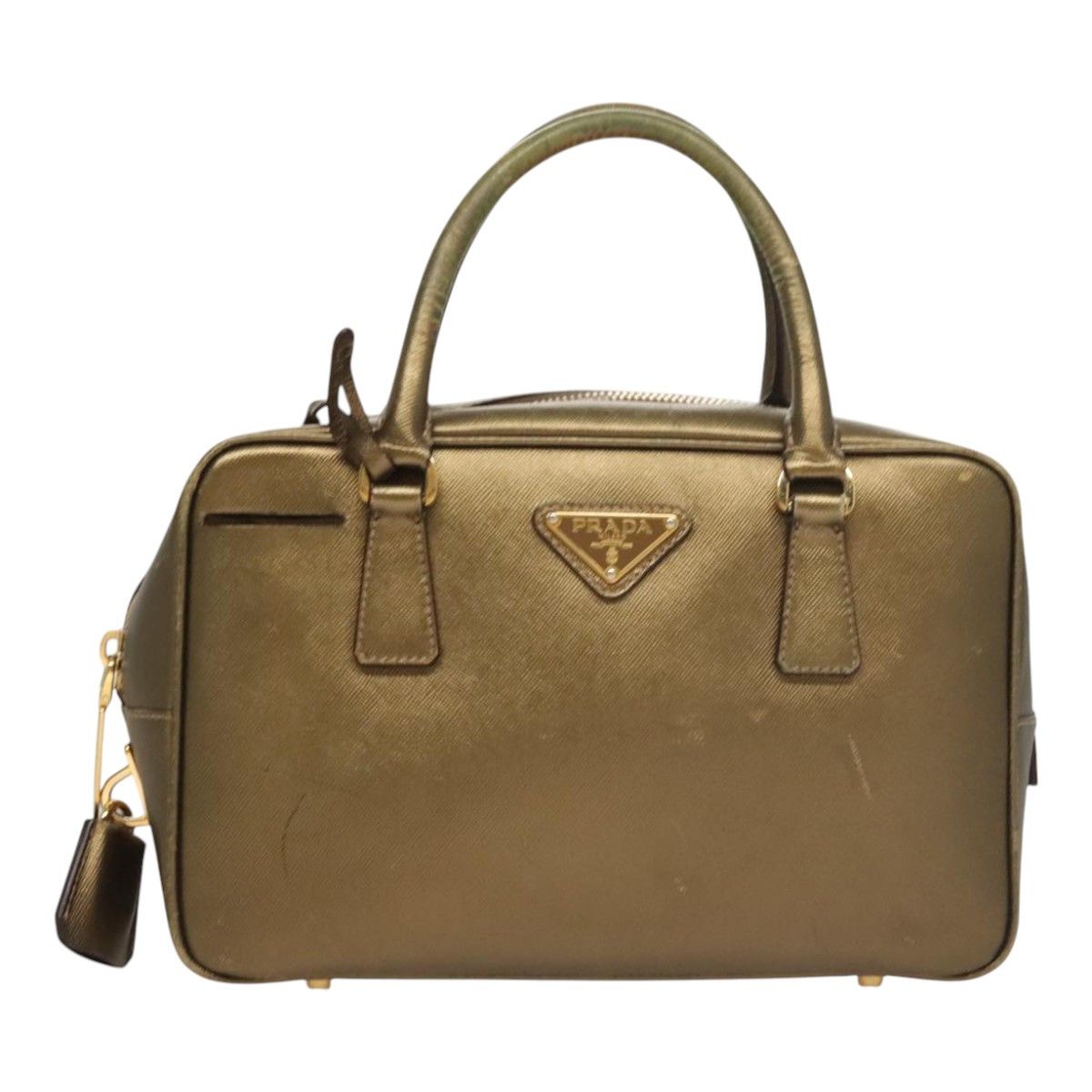 Prada Bauletto Gold Leather Handbag (Pre-Owned) Size ONE SIZE - 1 Thumbnail