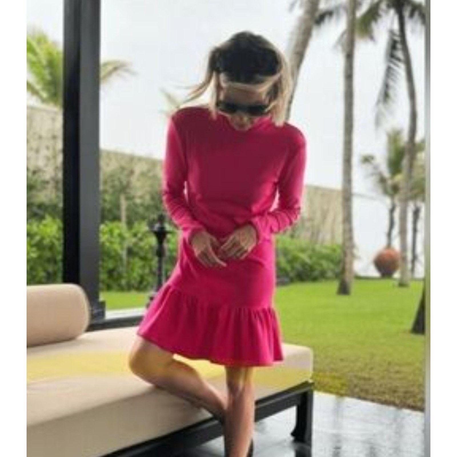 Other BURU Women's Turtleneck Side Zip Mini Raspberry Dress XS Size XS / US 0-2 / IT 36-38 - 1 Thumbnail
