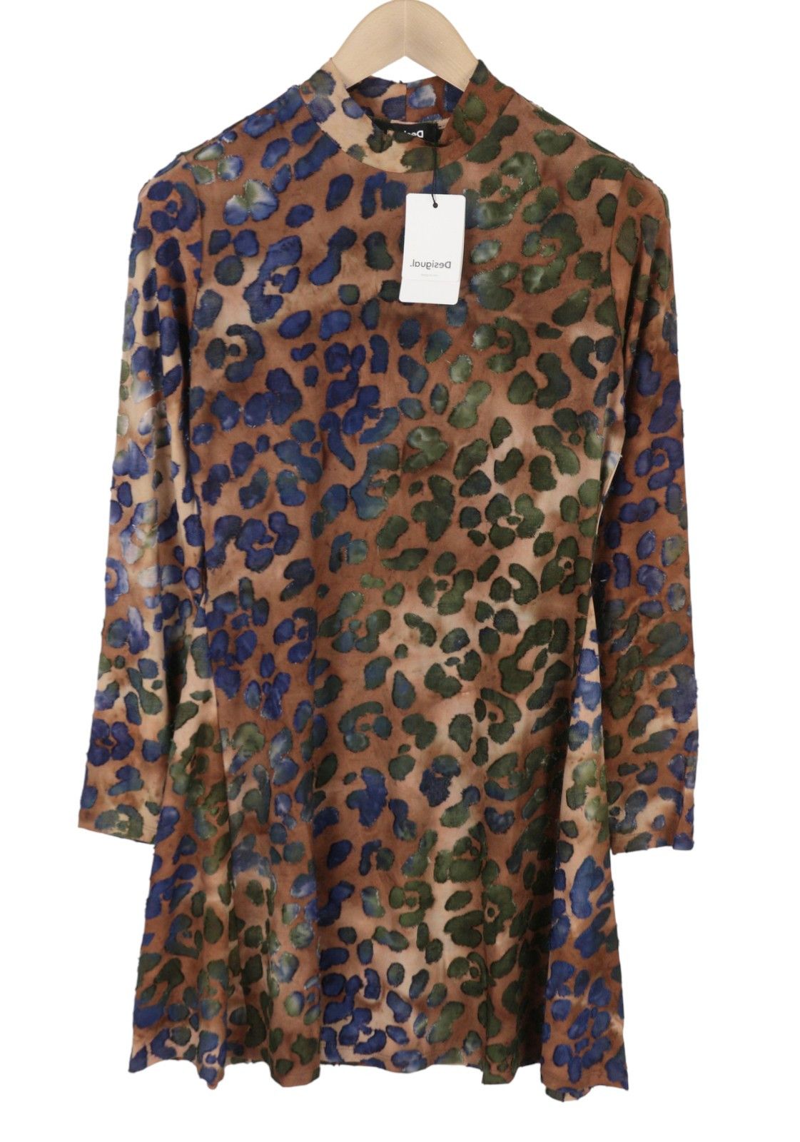 Desigual VEST FELINA XL Brown Animal Print Dress 89017 Size XL / US 12-14 / IT 48-50 - 4 Thumbnail
