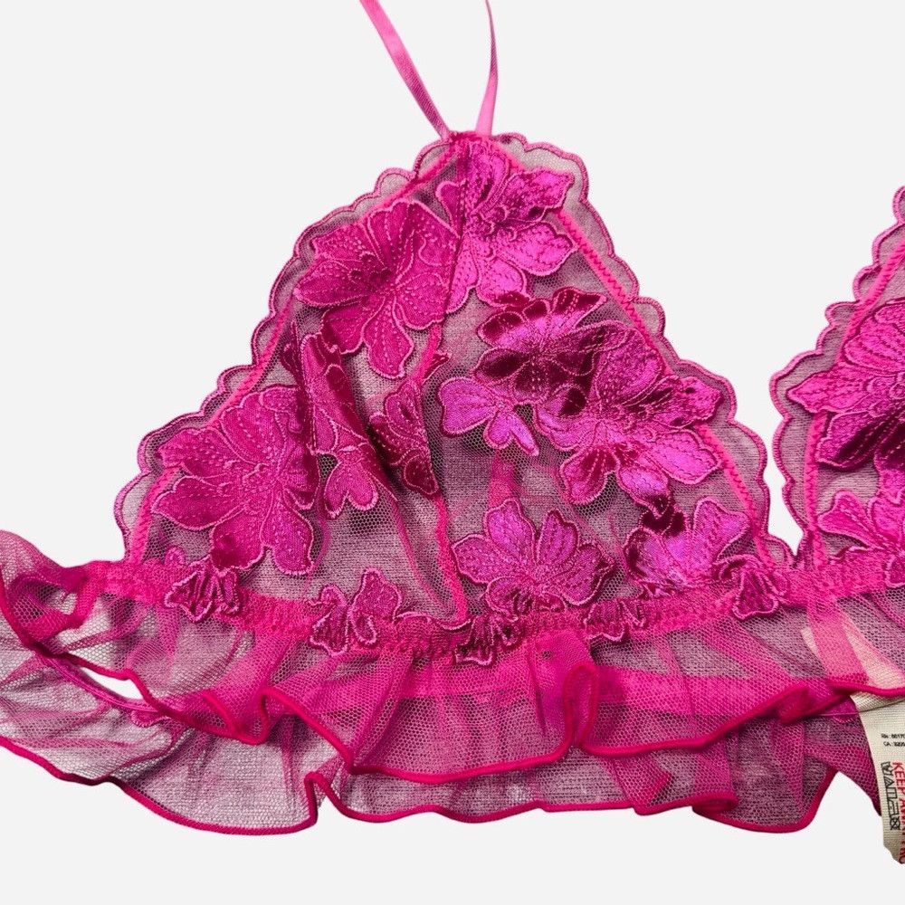 Free People NWT New Free People Hotel Chantelle Triangle Bralette In Da Size ONE SIZE - 6 Thumbnail