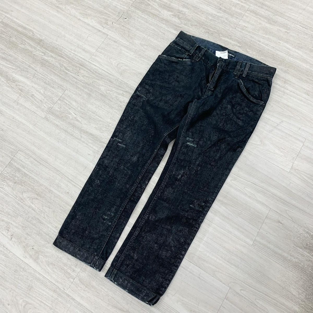 Dolce & Gabbana Dolce & gabbana waxed wide denim pantas Size US 32 / EU 48 - 1 Thumbnail