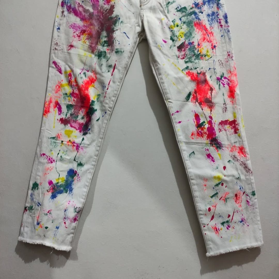 Polo Ralph Lauren Polo Ralph Lauren Paint Splatter Jeans Size 30 Size 30" / US 8 / IT 44 - 4 Thumbnail