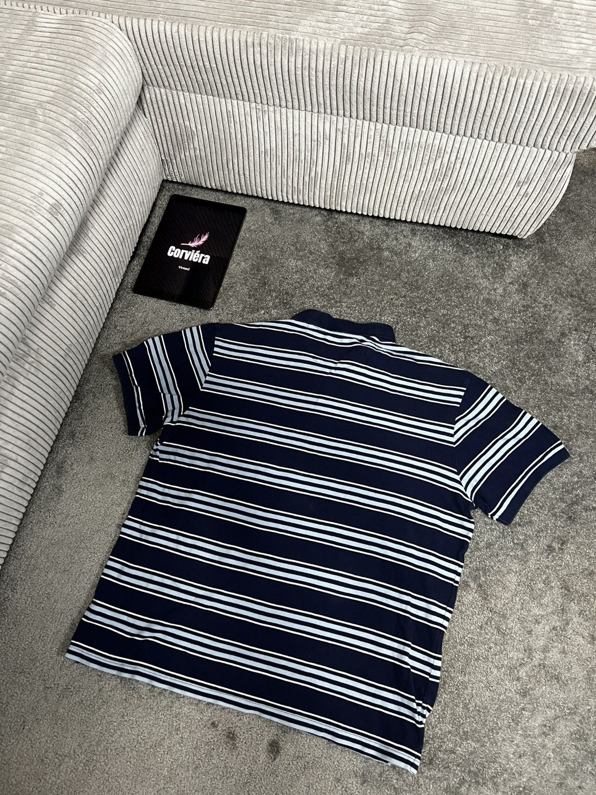 Chaps Ralph Lauren × Designer × Vintage Chaps Vintage Striped Polo Shirt Size US XL / EU 56 / 4 - 3 Thumbnail