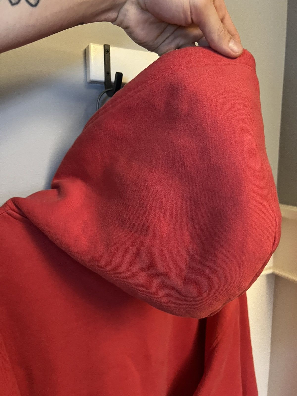 Balenciaga Balenciaga 017 SINNERS embroidered faded red pullover hoodie Size US L / EU 52-54 / 3 - 9 Thumbnail