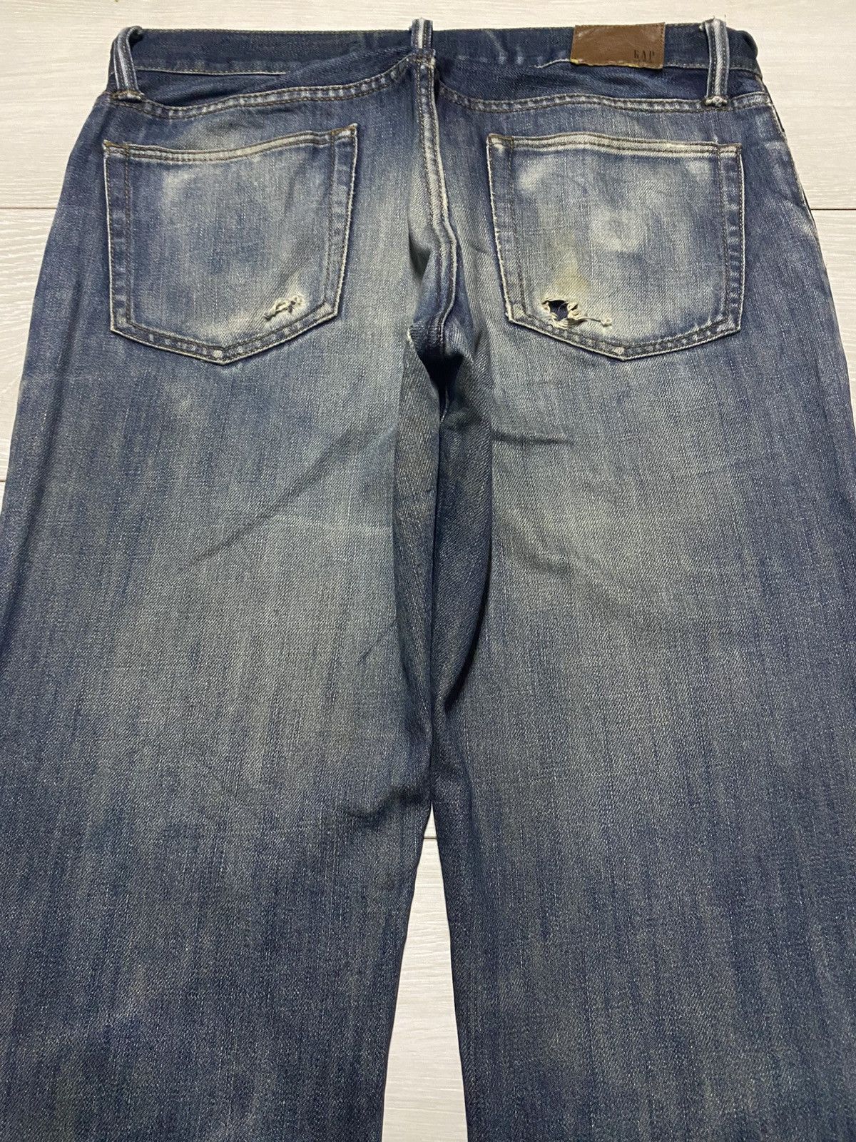 Gap × Yeezy Vintage Gap Denim Distressed Slim Jeans Size US 35 - 4 Thumbnail