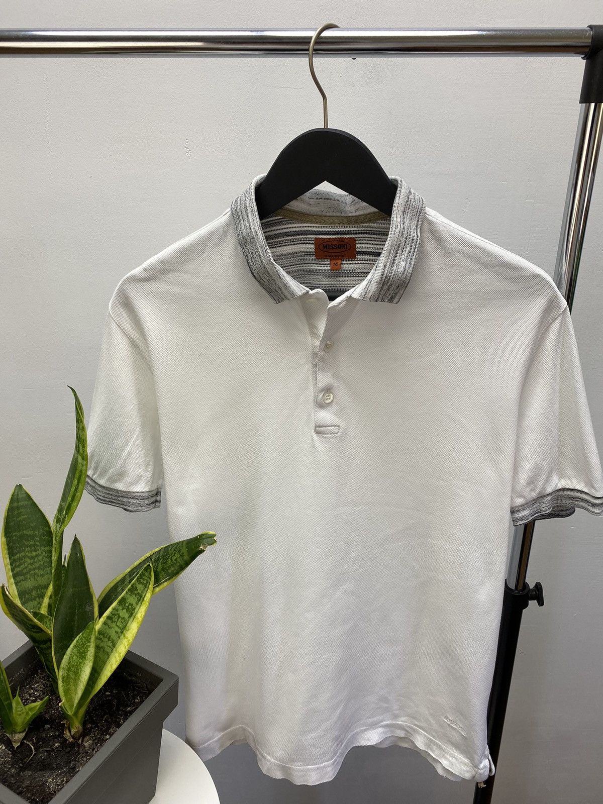 Missoni Vintage Missoni Polo T Shirt Men’s M White Styled Luxury Size US M / EU 48-50 / 2 - 4 Thumbnail