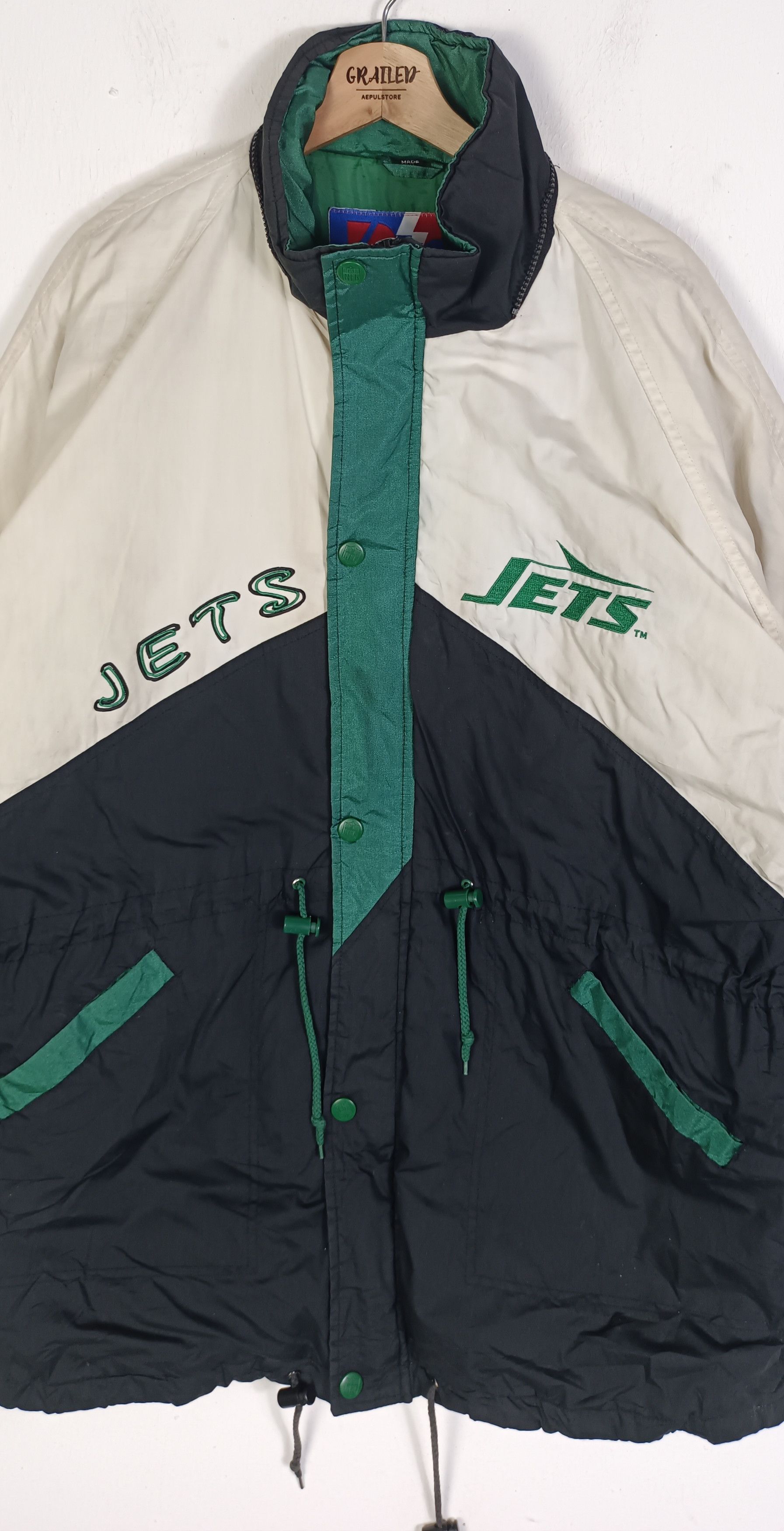 NFL Vintage 90🔥 New York Jets NFL Puffer Jacket Size US XXL / EU 58 / 5 - 7 Thumbnail