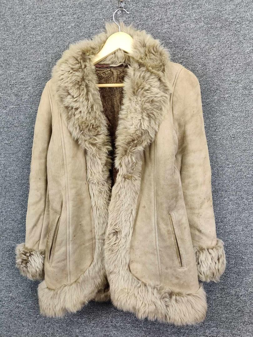 Leather Vintage Sheepskin Suede Leather Fur Coat Size US M / EU 48-50 / 2 - 2 Thumbnail
