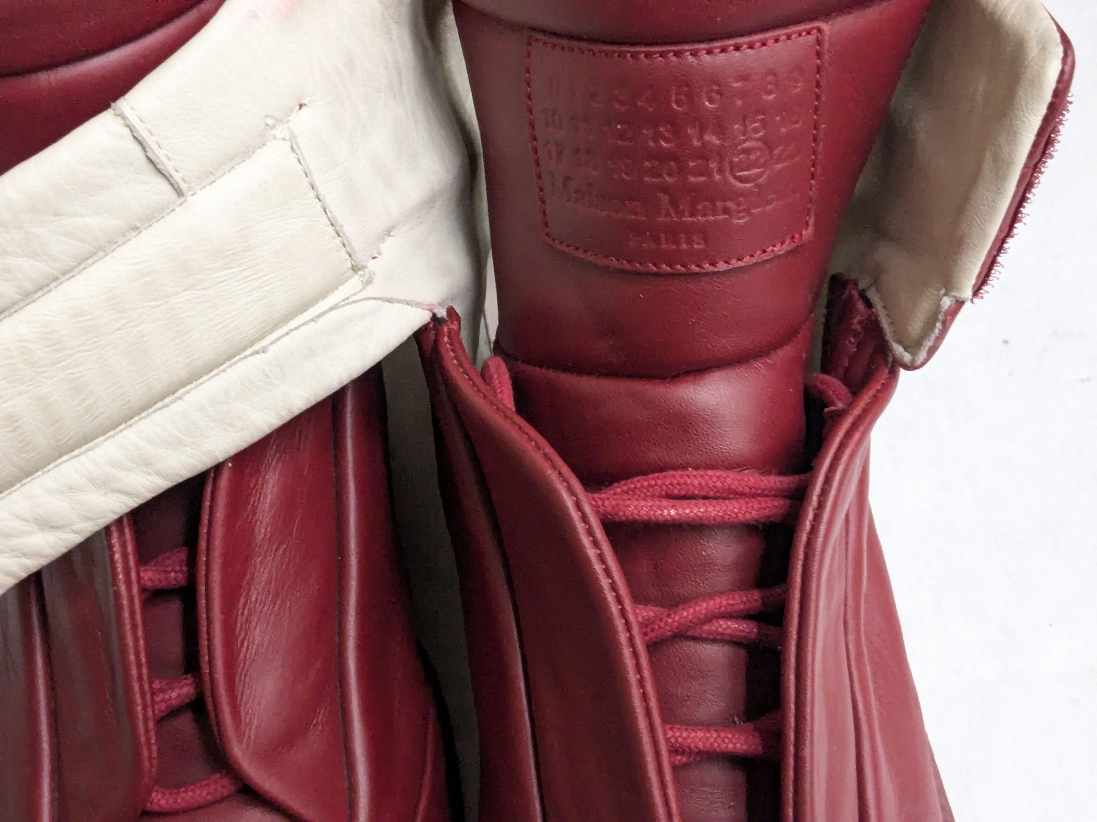 Maison Margiela Maison Margiela Future Burgundy Red 8 41 High Tops Leather Size US 8 / EU 41 - 7 Thumbnail