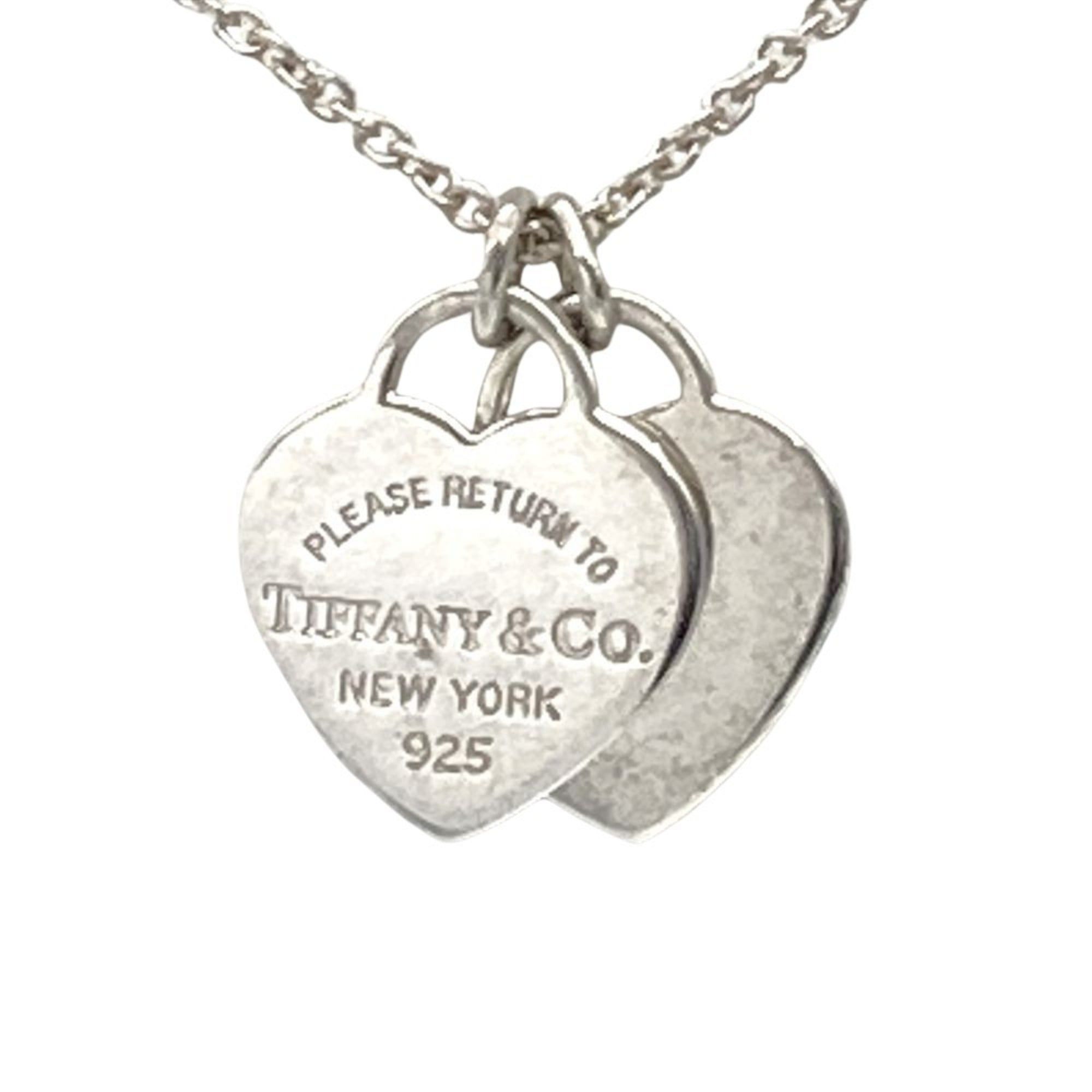 Tiffany & Co. Return to Double Heart Necklace SV925 2.9g Silver