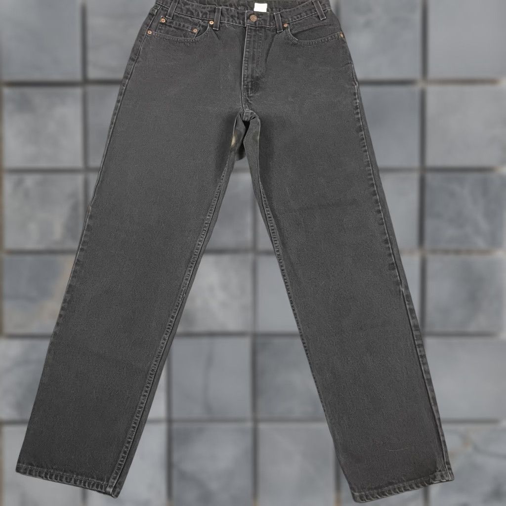 Levi's VINTAGE Levi's Jeans Mens 36x34 Black 550 Relaxed Dark Wash Denim Straight 5-Pocket Jeans Mens Levi's 550 Vintage 90s? Size US 36 / EU 52 - 1 Thumbnail