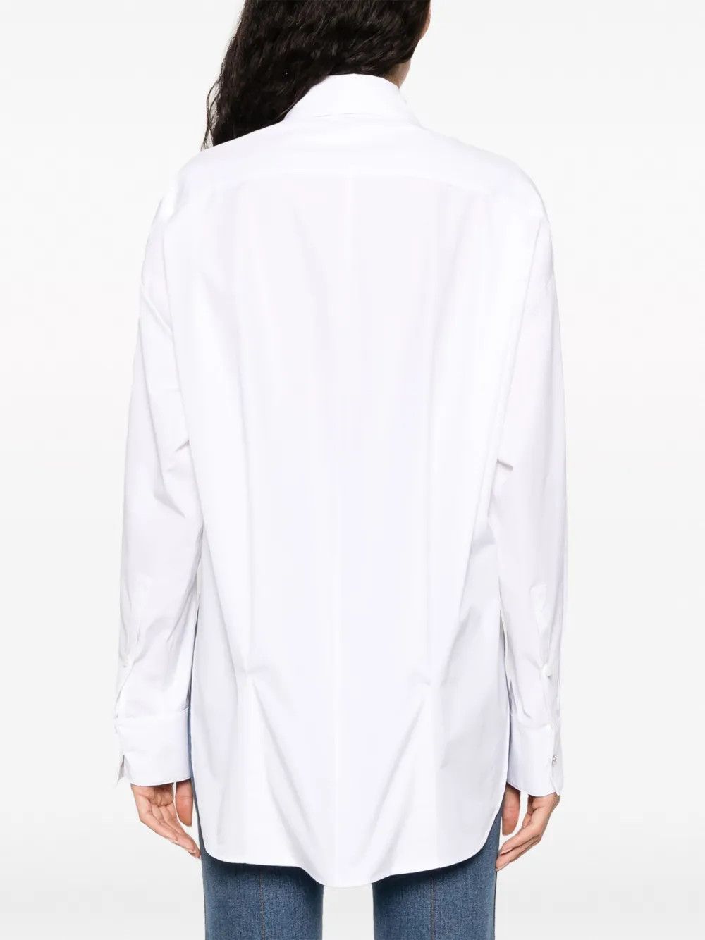 Versace o1y0226 Solid Color Shirt in White Size XS / US 0-2 / IT 36-38 - 4 Thumbnail