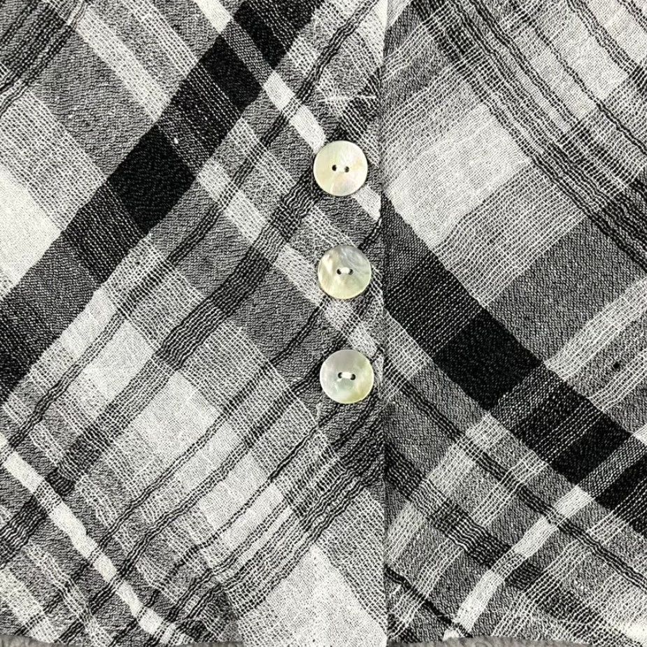 Habitat HABITAT Clothes To Live Shirt Womens M Plaid Linen 3/4 Sleeve Lagenlook Top Size M / US 6-8 / IT 42-44 - 7 Thumbnail