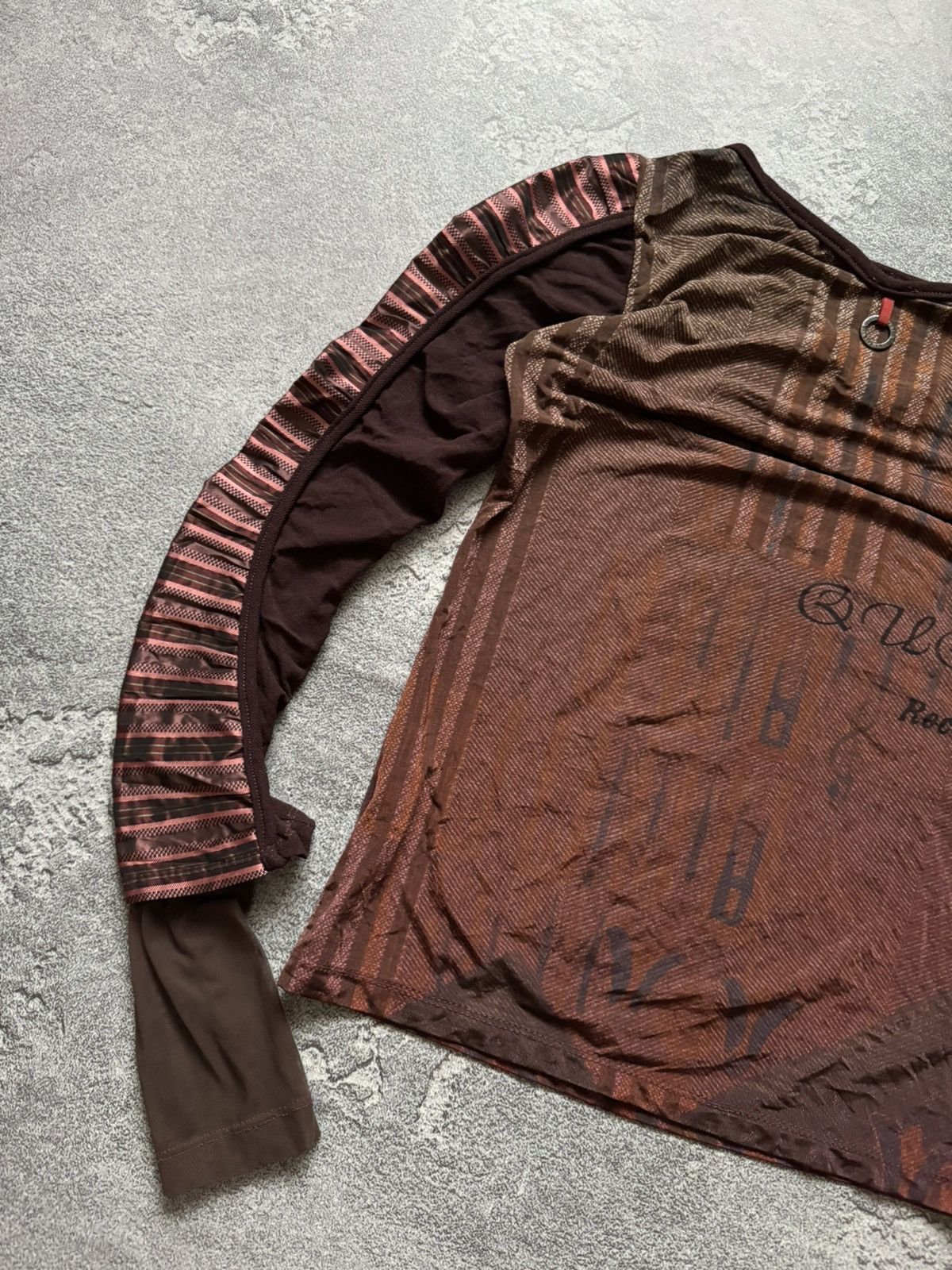 Jean Paul Gaultier × Vintage Save the queen all printed top long sleeve mesh blouse shirt Size M / US 6-8 / IT 42-44 - 12 Thumbnail