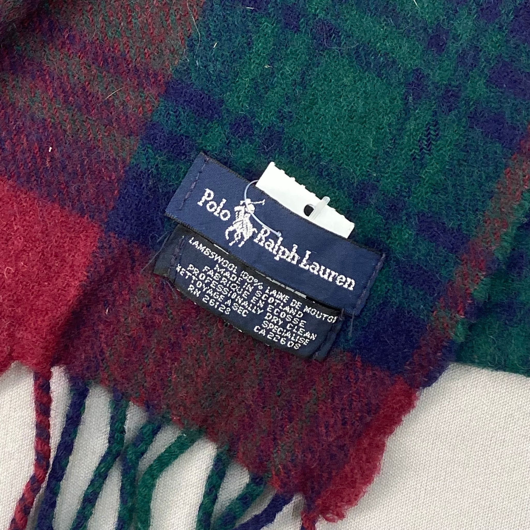 Polo Ralph Lauren Vintage Polo Ralph Lauren Scarf Muffler Wool Plaid Scarves Size ONE SIZE - 5 Thumbnail