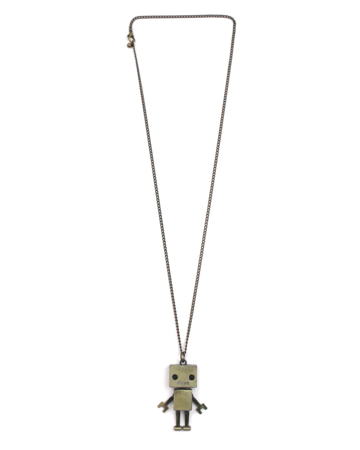 Vintage 2000S JAPANESE MADE ANTIQUE BRASS ROBOT PENDANT NECKLACE Size ONE SIZE - 2 Thumbnail