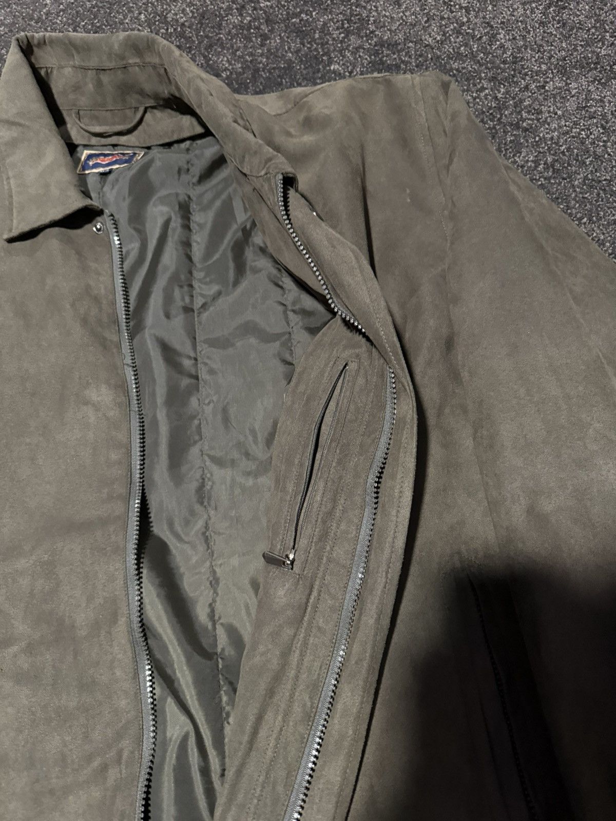 Vintage Dark Wash Vintage Suede Zip Up Jacket Size US XL / EU 56 / 4 - 6 Thumbnail