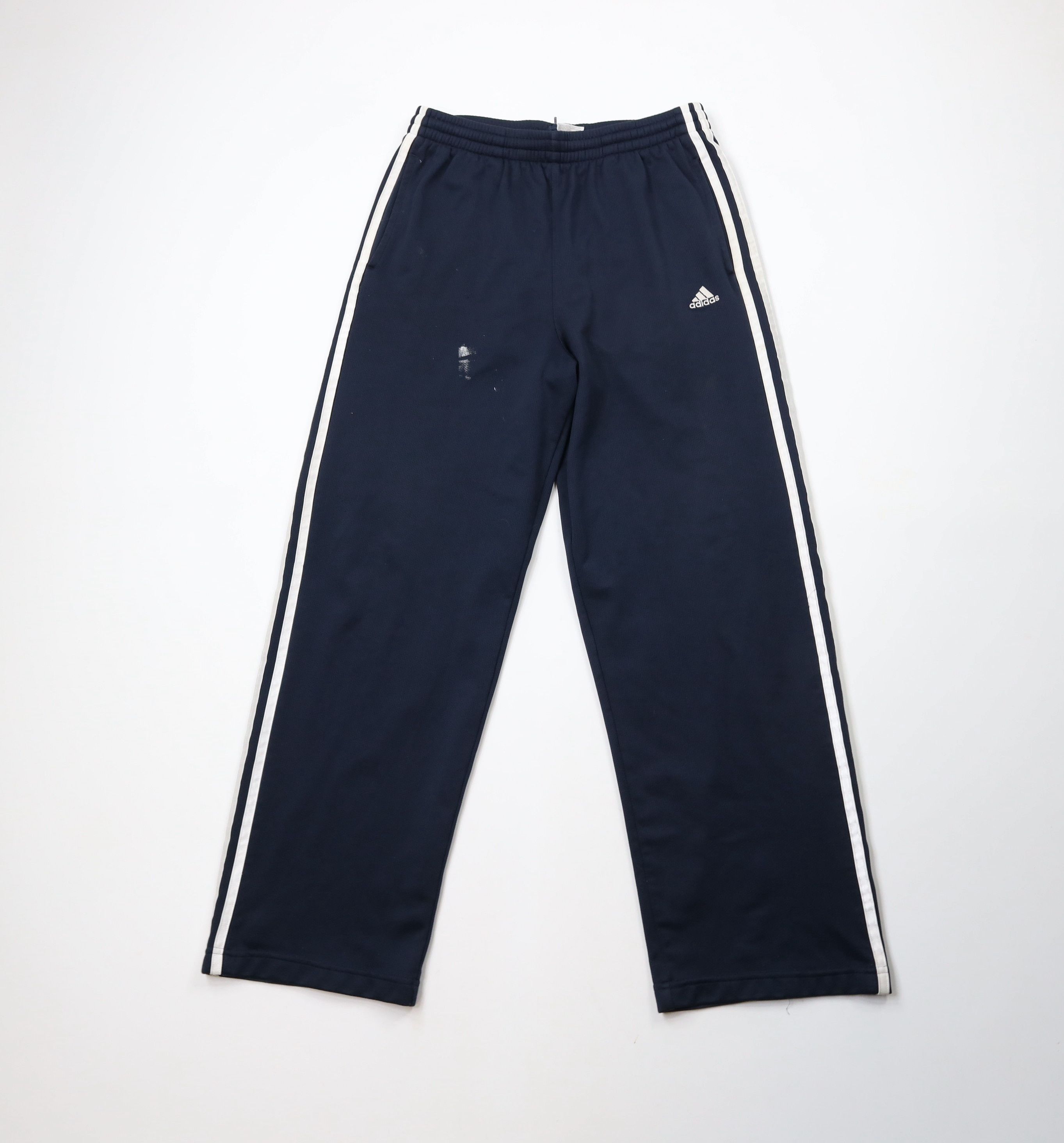 Adidas × Vintage Vintage Y2K Adidas Spell Out Striped Wide Leg Pants Blue Size 28" / US 6 / IT 42 - 1 Thumbnail